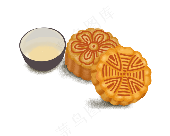 黄色的月饼(2500X2000(DPI:300))psd模版下载