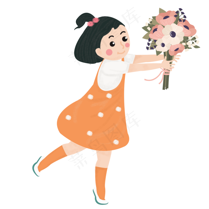 教师节学生送花装饰素材