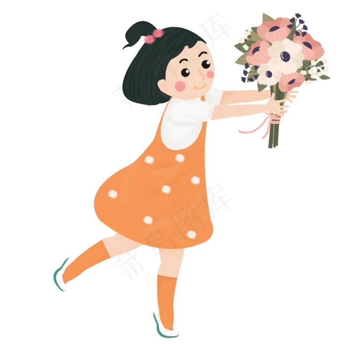 教师节学生送花装饰素材(2000X2000(DPI:300))psd模版下载