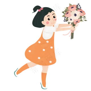 教师节学生送花装饰素材