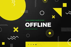 脱机twitch横幅banner模板