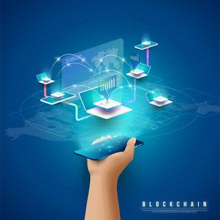 大数据处理概念、未来能源站、数据中心、加密货币和区块链