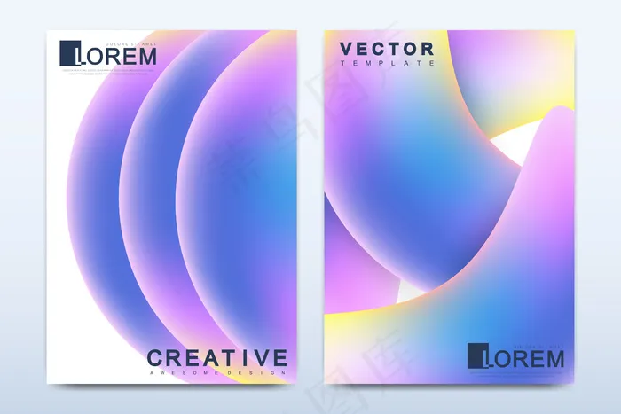 小册子、宣传单,DM传单、传单、封面、目录、杂志或年度报告的现代模板eps,ai矢量模版下载