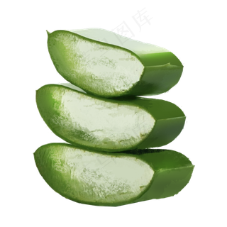 堆积的三块芦荟png,免抠元素