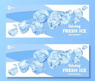 落下的冰块，孤立的碎冰堆