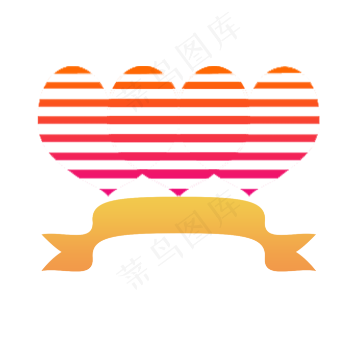 爱心标题边框(2000X2000(DPI:300))psd模版下载