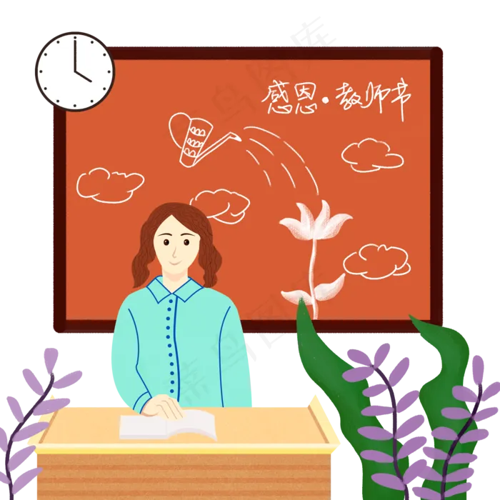 教师节女教师讲课(2000X2000(DPI:150))psd模版下载