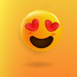 可爱的表情符号爱眼睛的心