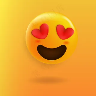 可爱的表情符号爱眼睛的心