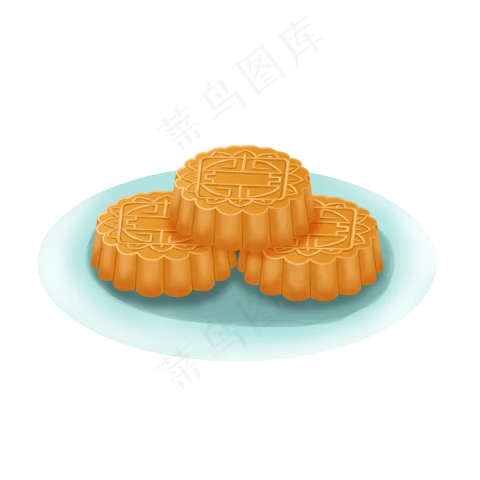 一盘子月饼(2000X2000(DPI:300))psd模版下载