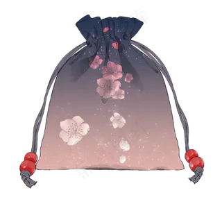 古代宫廷银袋钱袋锦囊香囊抽绳深