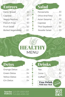 垂直格式的餐厅模板菜单 垂直格式的餐厅模板菜单