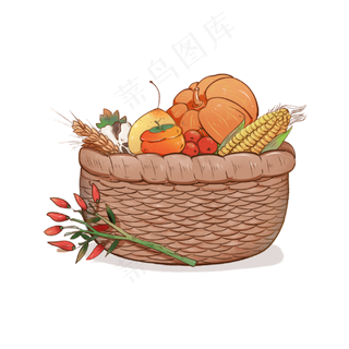 二十四节气立秋秋收箩筐