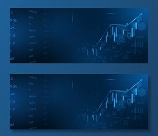 股票市场，经济图表，商业和财务概念和报告，抽象技术通信概念背景