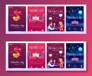 情人节的横幅banner。约会邀请函