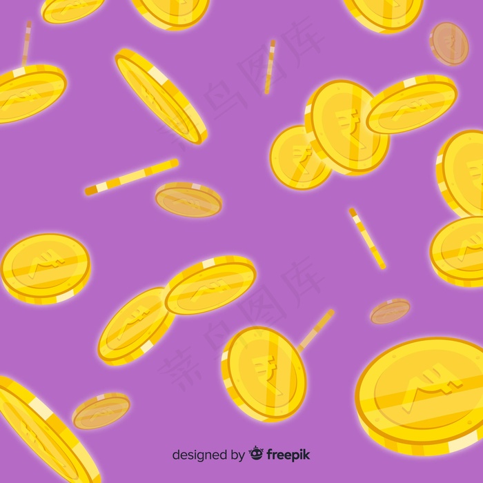 印度卢比硬币eps,ai矢量模版下载