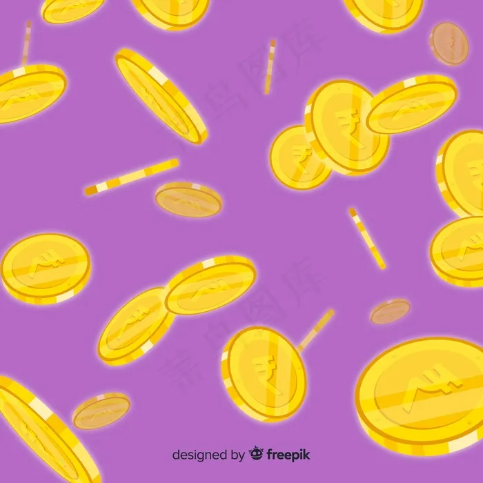 印度卢比硬币eps,ai矢量模版下载