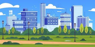 城市天际线地标插图