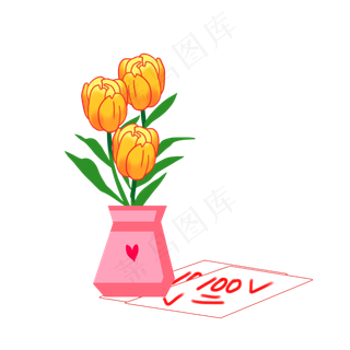 教师节瓶插花朵