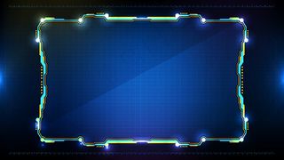 蓝色发光科技的抽象未来背景科幻框架hud ui