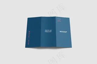 三折页小册子模型样机