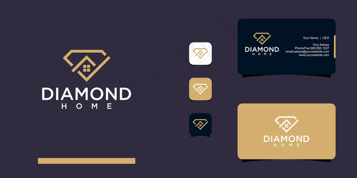 钻石和家居标识名片设计