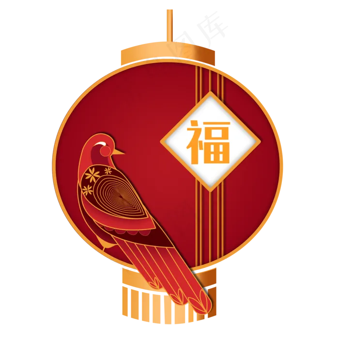新年福字灯笼(2000X2000(DPI:72))psd模版下载