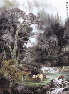 电视墙背景画效果图片