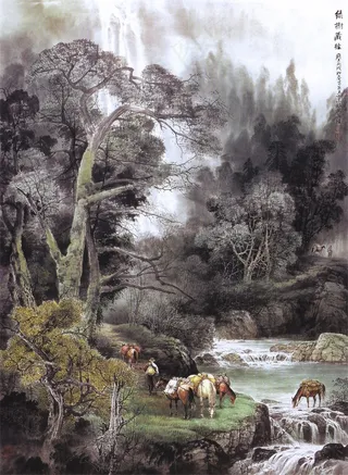 电视墙背景画效果图片