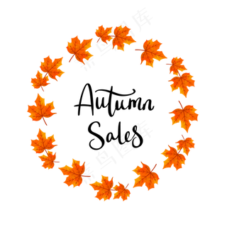 立秋植物环形促销边框