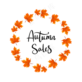 立秋植物环形促销边框