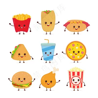可爱搞笑快乐快餐小吃集