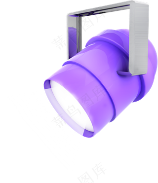 紫色舞台立体铁架灯c4d可编辑