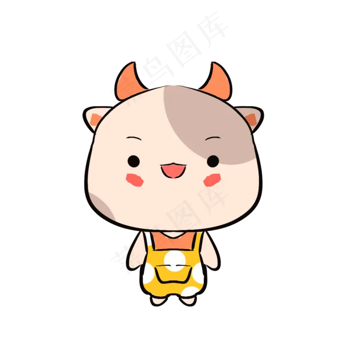 2021可爱小牛(2000X2000(DPI:300))psd模版下载