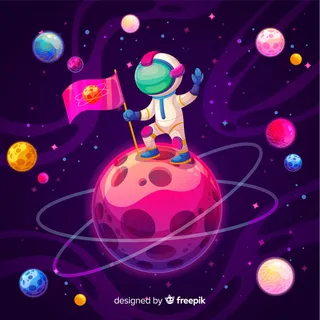 手绘多彩空间背景