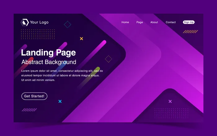 紫色登陆页面背景eps,ai矢量模版下载