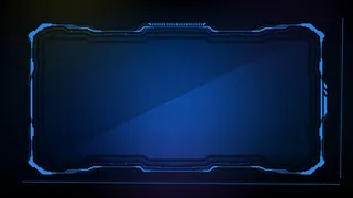 抽象的未来主义背景。蓝色发光科技科幻框架hud ui