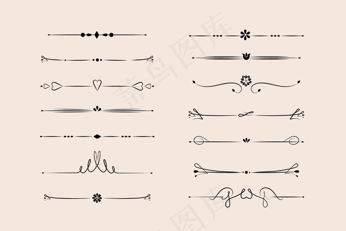 装饰分隔带系列eps,ai矢量模版下载