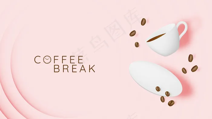咖啡休息时间背景eps,ai矢量模版下载
