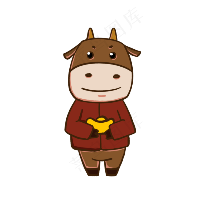 牛年红包小牛(2000X2000(DPI:300))psd模版下载