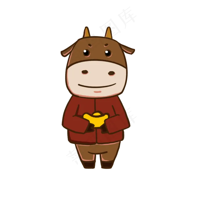 牛年红包小牛(2000X2000(DPI:300))psd模版下载