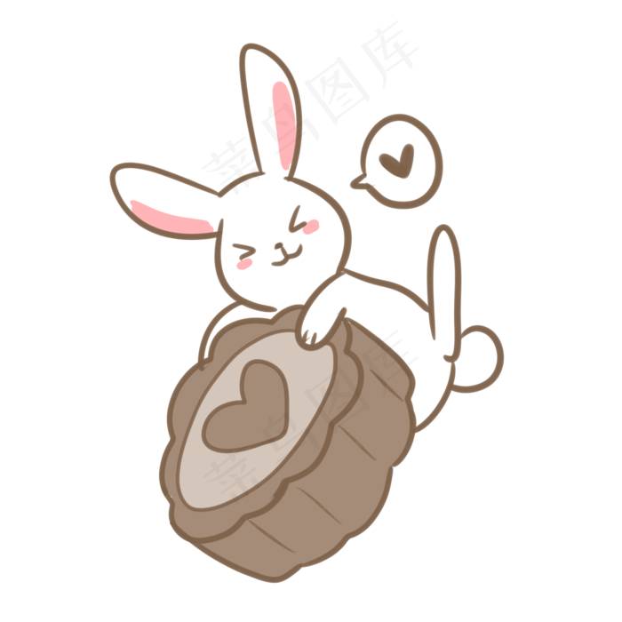 玉兔和巧克力冰皮月饼