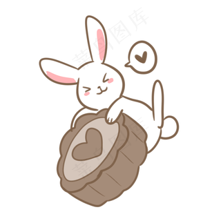 玉兔和巧克力冰皮月饼