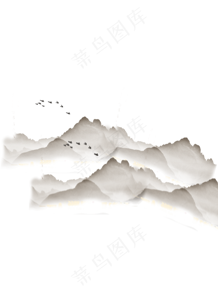 山峦高清古典中国风水墨