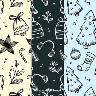 手绘圣诞图案系列