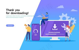 手机app移动应用程序下载页面，下载系统更新说明，人员更新操作系统登录页，模板，用户界面，网页，移动应用程序，海报，横幅banner，宣传单,DM传单