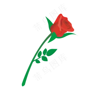 七夕情人节玫瑰花可商用元素