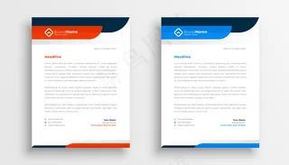 双色专业信头模板设计