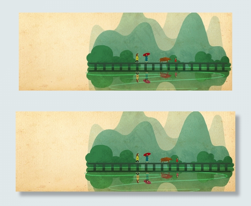 淘宝七夕中国风水墨