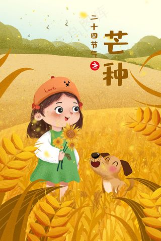 芒种节气黄金风景